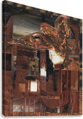 Canvas Print - Eagle Hovers Over Ruins by B. Gilroy