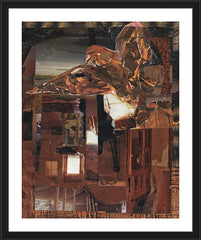 Wall Frame Black - Eagle Hovers Over Ruins by B. Gilroy