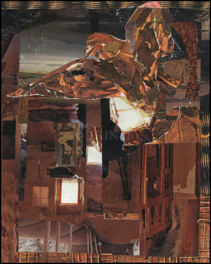 Metal Print - Eagle Hovers Over Ruins by B. Gilroy