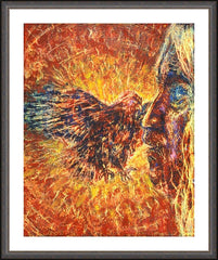 Wall Frame Espresso - Eagle and Blind Elder by B. Gilroy