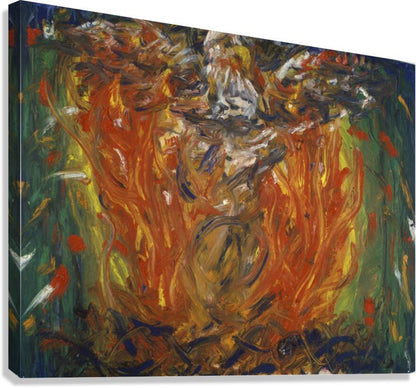 Canvas Print - Eagle in Fire That Does Not Burn by B. Gilroy