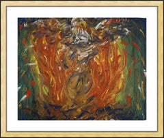 Wall Frame Gold - Eagle in Fire That Does Not Burn by B. Gilroy