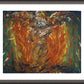 Wall Frame Espresso, Matted - Eagle in Fire That Does Not Burn by B. Gilroy