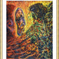Wall Frame Gold, Matted - Eagle Lifts A Mask Away by Fr. Bob Gilroy, SJ - Trinity Stores