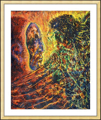 Wall Frame Gold - Eagle Lifts A Mask Away by B. Gilroy