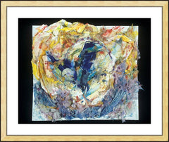 Wall Frame Gold - Eagle with Pipe Over Water by B. Gilroy