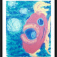 Wall Frame Black, Matted - Fish Blowing Bubbles by B. Gilroy