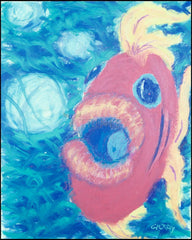 Metal Print - Fish Blowing Bubbles by B. Gilroy