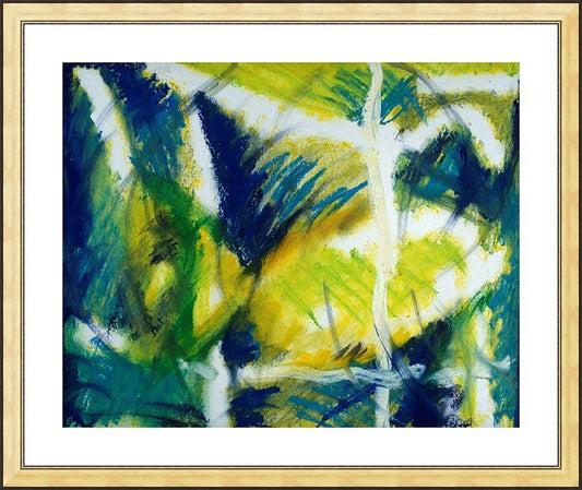 Wall Frame Gold, Matted - Fish In Net by B. Gilroy