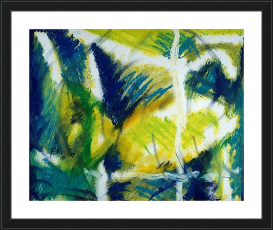 Wall Frame Black, Matted - Fish In Net by B. Gilroy