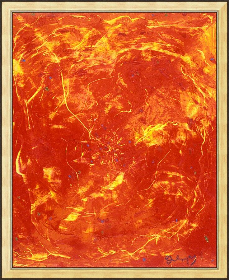 Wall Frame Gold - Flames of Love by Fr. Bob Gilroy, SJ - Trinity Stores