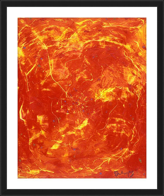 Wall Frame Black, Matted - Flames of Love by B. Gilroy