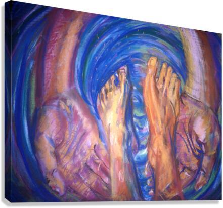 Canvas Print - Foot Washing by Fr. Bob Gilroy, SJ - Trinity Stores