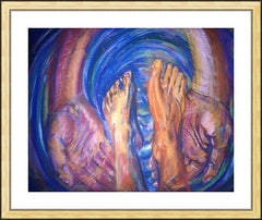 Wall Frame Gold - Foot Washing by B. Gilroy