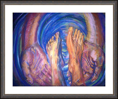 Wall Frame Espresso - Foot Washing by B. Gilroy