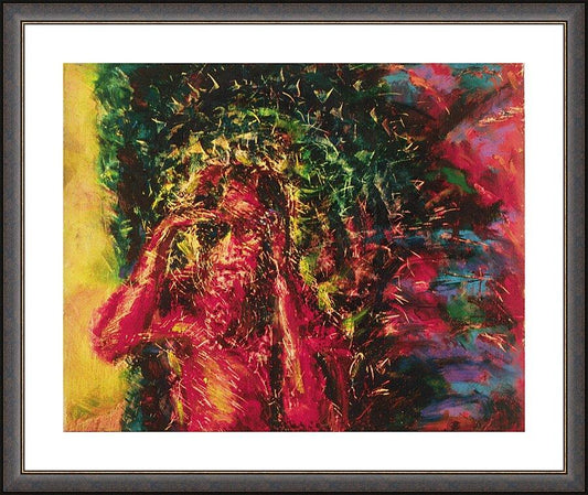 Wall Frame Espresso, Matted - St. Lazarus by B. Gilroy