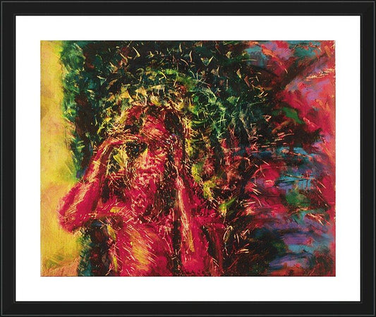 Wall Frame Black, Matted - St. Lazarus by B. Gilroy