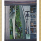 Wall Frame Gold, Matted - Lines in Blue by B. Gilroy