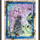 Wall Frame Espresso, Matted - Meditating Monk by B. Gilroy