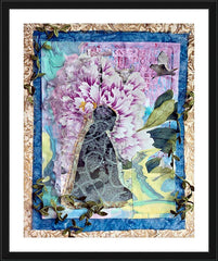 Wall Frame Black - Meditating Monk by B. Gilroy