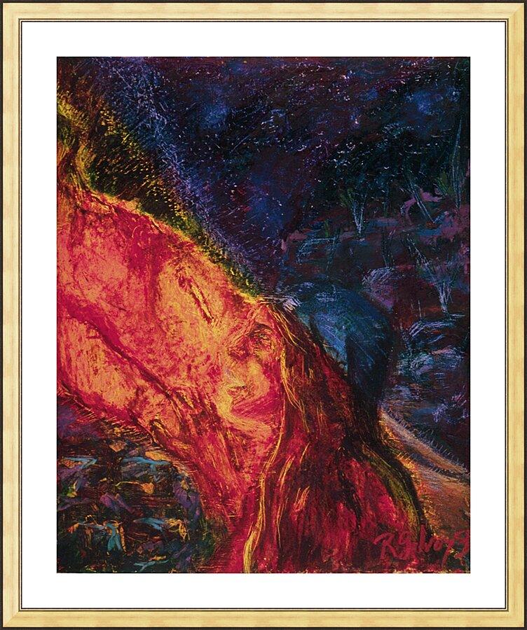 Wall Frame Gold, Matted - St. Mary Magdalene by Fr. Bob Gilroy, SJ - Trinity Stores