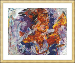 Wall Frame Gold - Profile in Wing of Eagle with Pipe by B. Gilroy