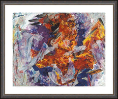 Wall Frame Espresso - Profile in Wing of Eagle with Pipe by B. Gilroy