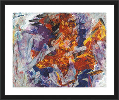 Wall Frame Black - Profile in Wing of Eagle with Pipe by B. Gilroy