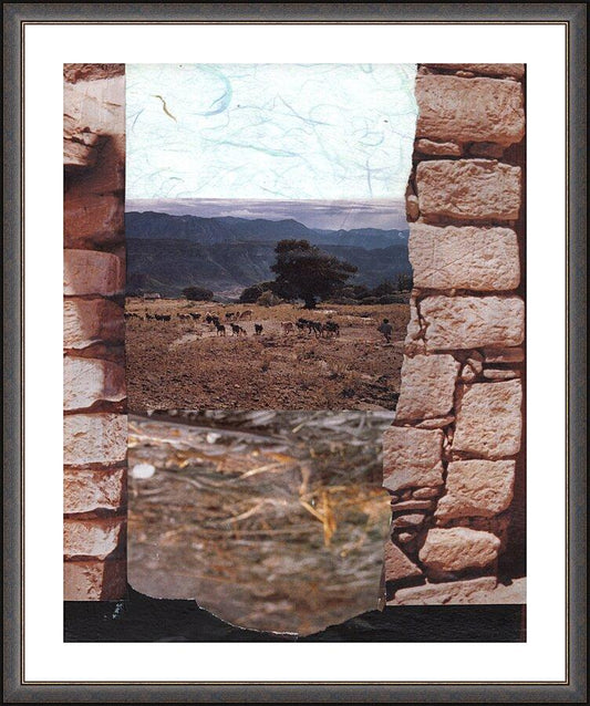 Wall Frame Espresso, Matted - Shepherd's Gate by B. Gilroy