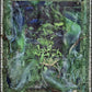 Wall Frame Espresso, Matted - Two Swans In Garden by B. Gilroy