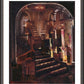 Wall Frame Espresso, Matted - Split Staircase by B. Gilroy