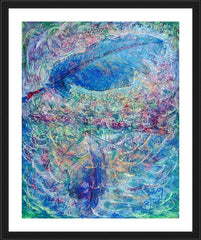Wall Frame Black - Two Feathers and a Pipe by B. Gilroy