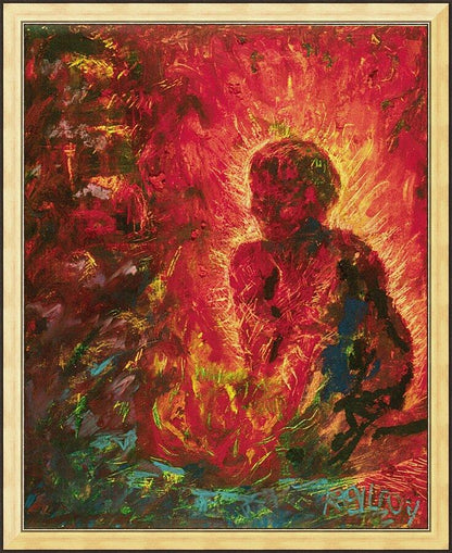 Wall Frame Gold - Tending The Fire by Fr. Bob Gilroy, SJ - Trinity Stores