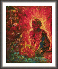 Wall Frame Espresso - Tending The Fire by B. Gilroy