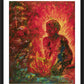 Wall Frame Black, Matted - Tending The Fire by Fr. Bob Gilroy, SJ - Trinity Stores