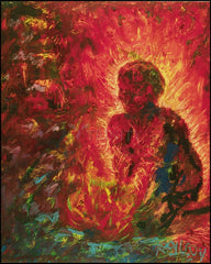 Acrylic Print - Tending The Fire by B. Gilroy
