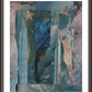 Wall Frame Espresso, Matted - Temple Pool by B. Gilroy