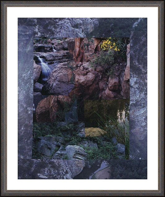 Wall Frame Espresso, Matted - Waterfall by B. Gilroy