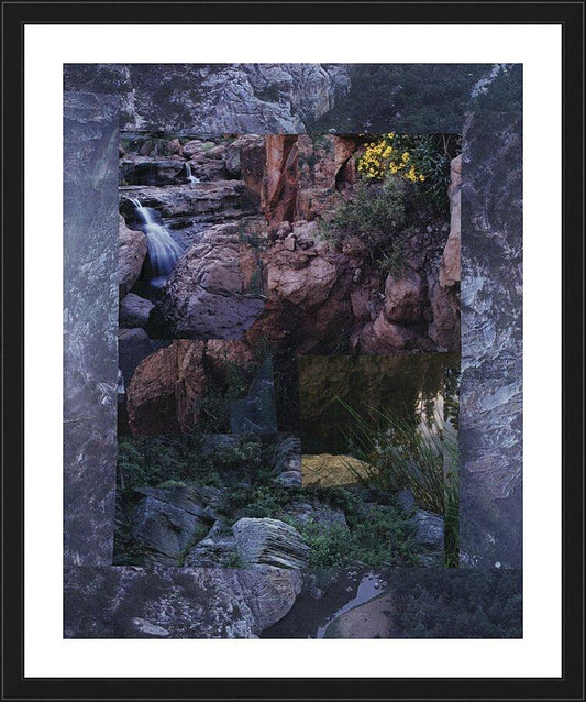 Wall Frame Black, Matted - Waterfall by B. Gilroy