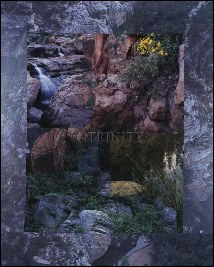 Wall Frame Black, Matted - Waterfall by Fr. Bob Gilroy, SJ - Trinity Stores