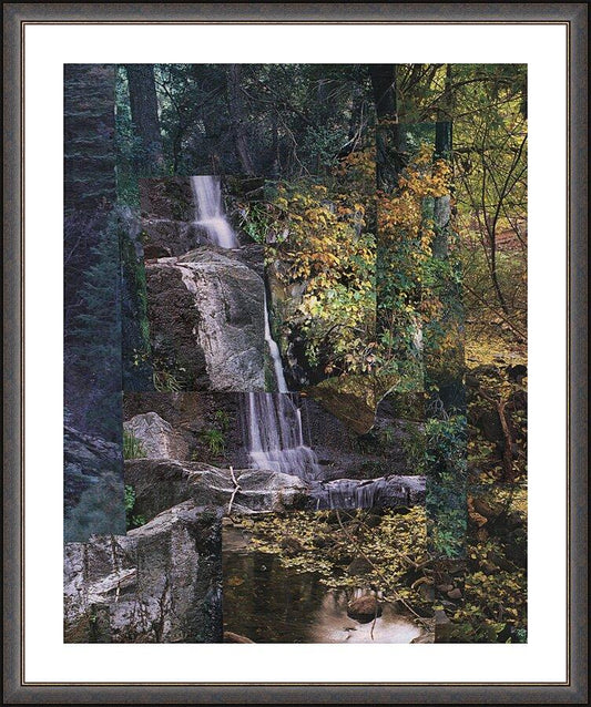 Wall Frame Espresso, Matted - Waterfall Light by B. Gilroy