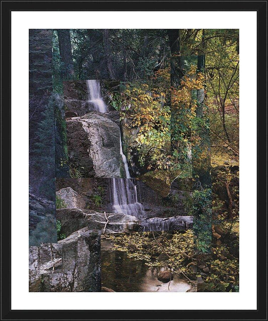 Wall Frame Black, Matted - Waterfall Light by B. Gilroy