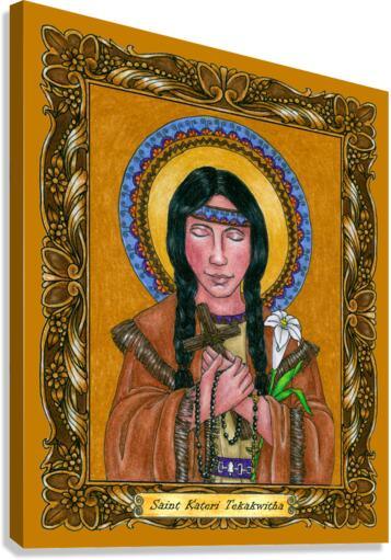 Canvas Print - St. Kateri Tekakwitha by Brenda Nippert - Trinity Stores