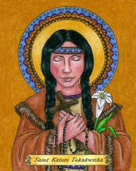 Acrylic Print - St. Kateri Tekakwitha by B. Nippert