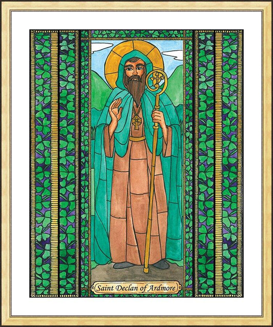 Wall Frame Gold, Matted - St. Declan of Ardmore by B. Nippert