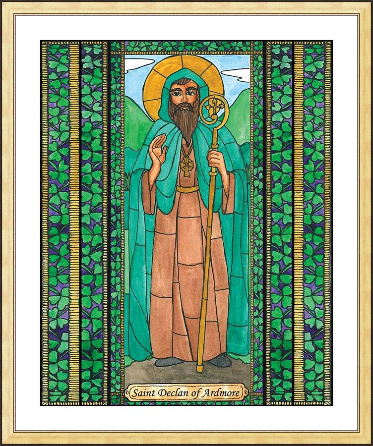 Wall Frame Gold, Matted - St. Declan of Ardmore by B. Nippert