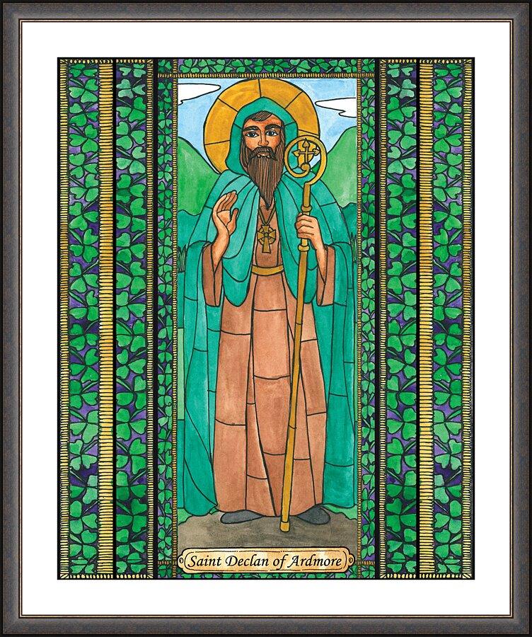 Wall Frame Espresso, Matted - St. Declan of Ardmore by Brenda Nippert - Trinity Stores