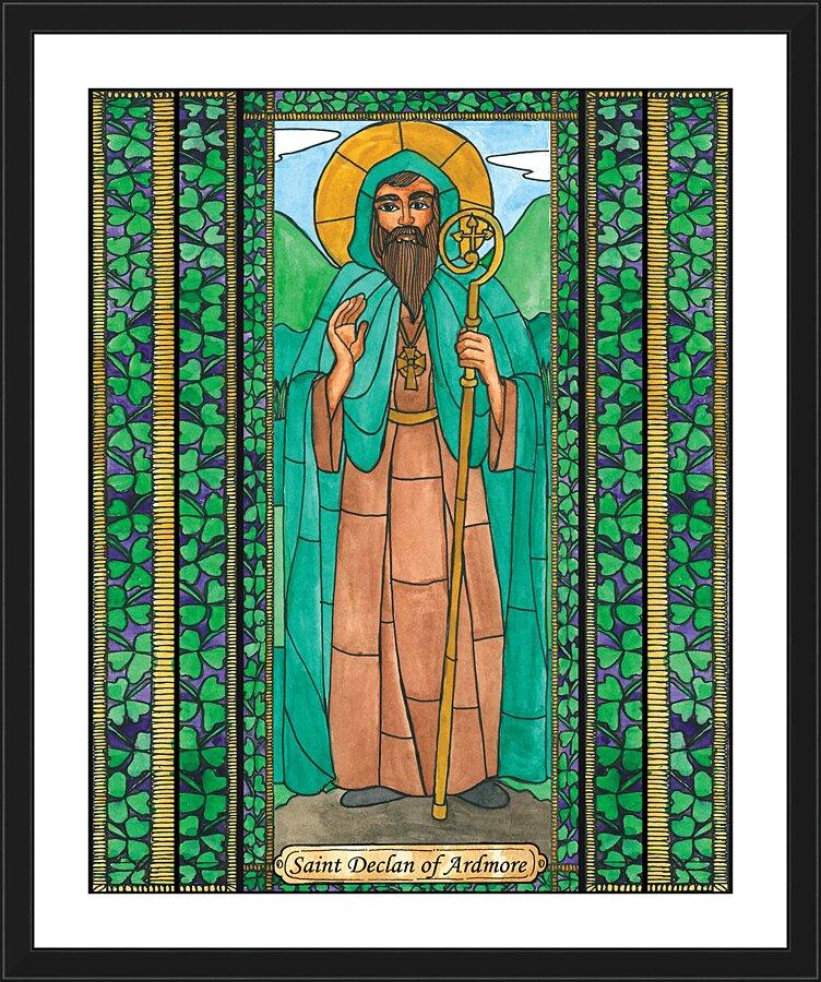 Wall Frame Black, Matted - St. Declan of Ardmore by Brenda Nippert - Trinity Stores