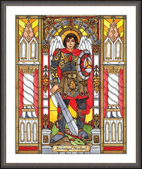 Wall Frame Espresso - St. Michael Archangel by B. Nippert
