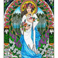 Wall Frame Espresso, Matted - Mary, Mother of God by Brenda Nippert - Trinity Stores